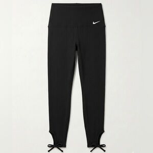 Nike Black Ribbed Tights with Ankle Bow